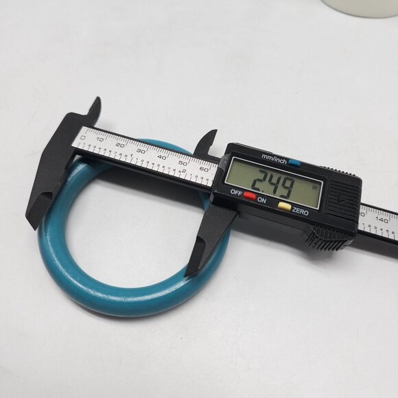 Vintage Blue Wooden Bangle Bracelet Bohemian - Picture 4 of 4